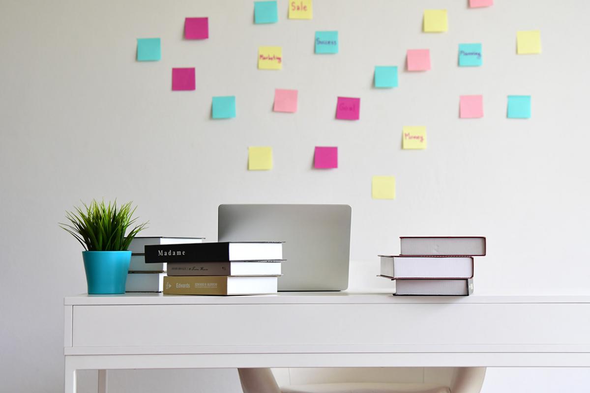 Books on a desk