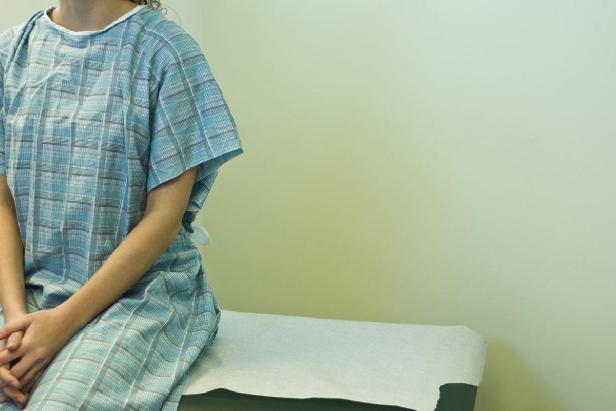 Patient in physician office