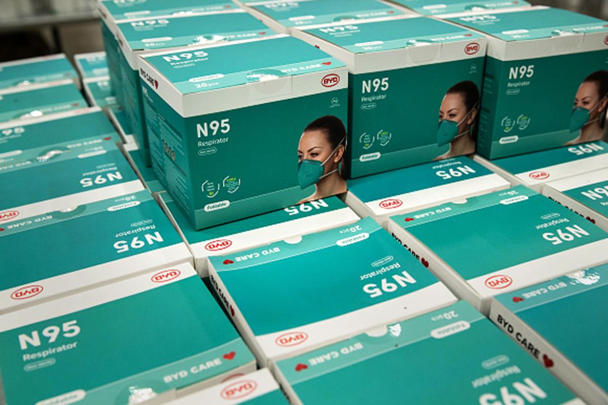 Boxes of N95 masks