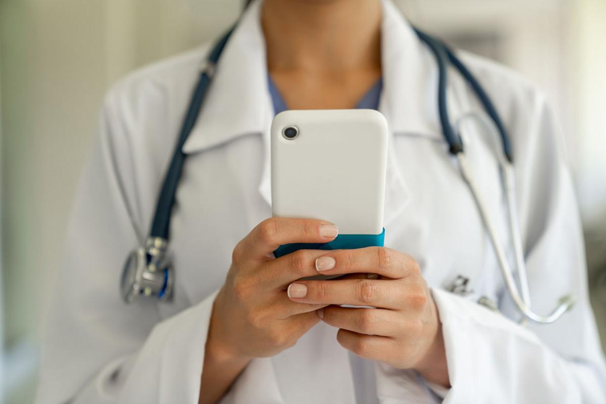 Person holding a smartphone