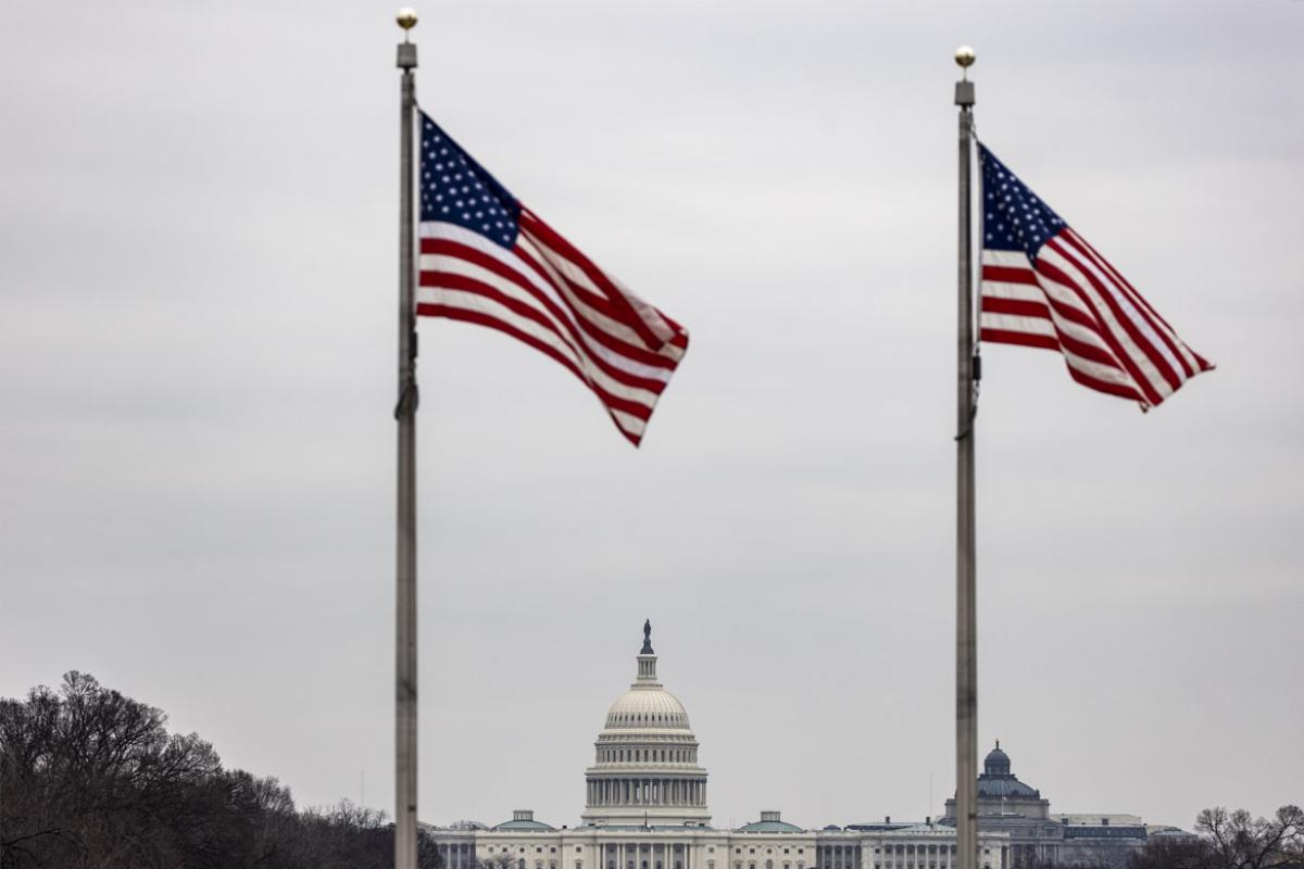 Flags in a row