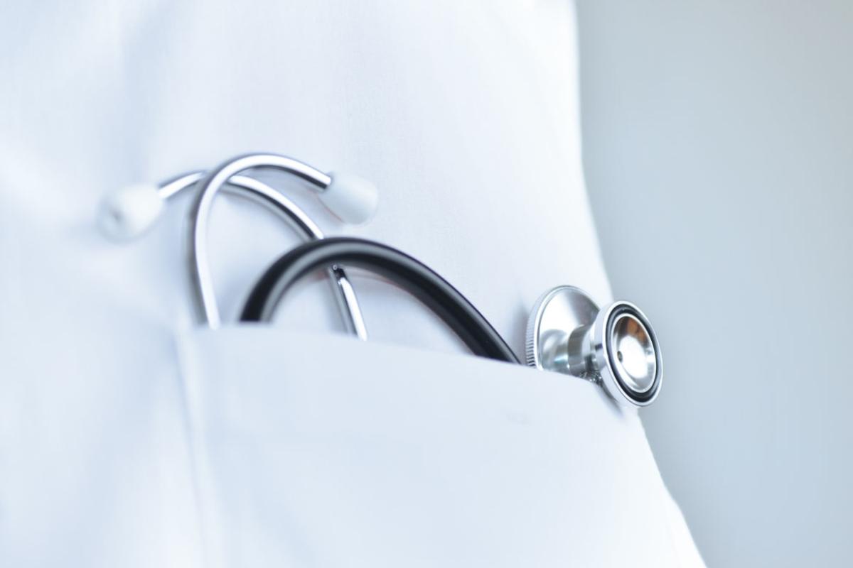Stethoscope in a pocket