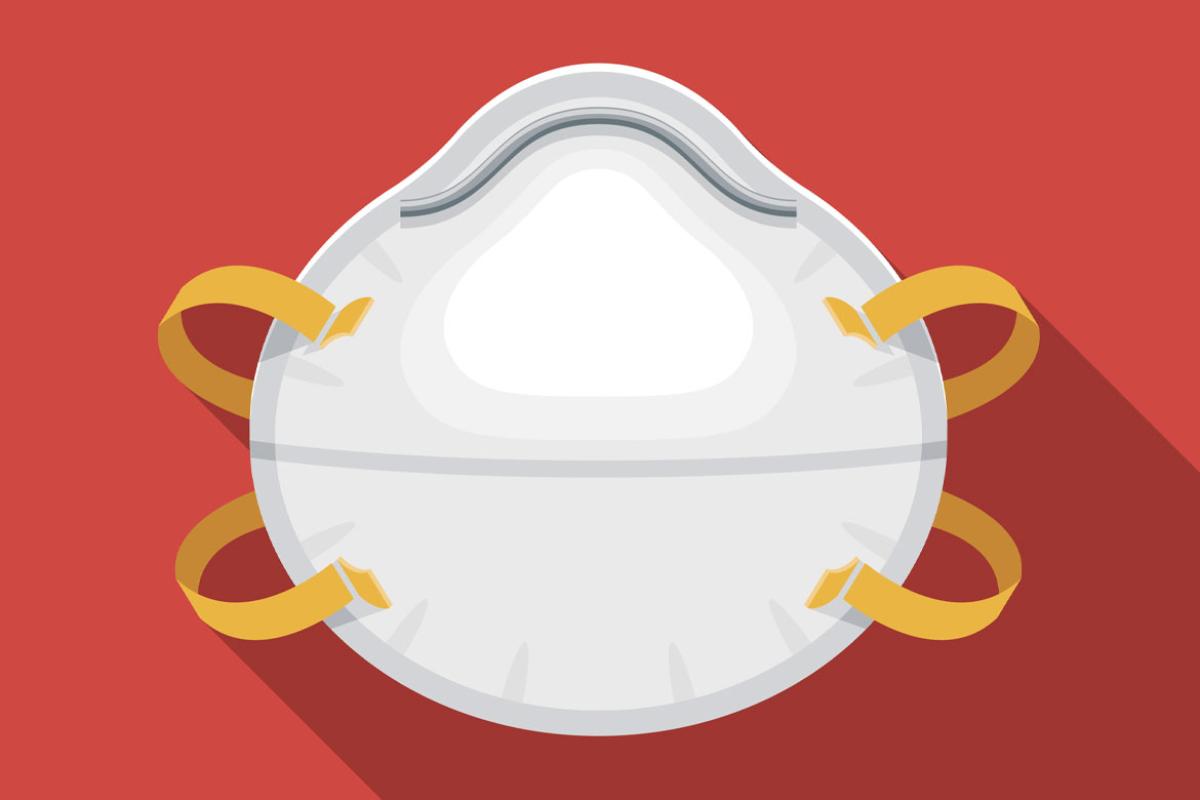 Illustration of an N95 respirator