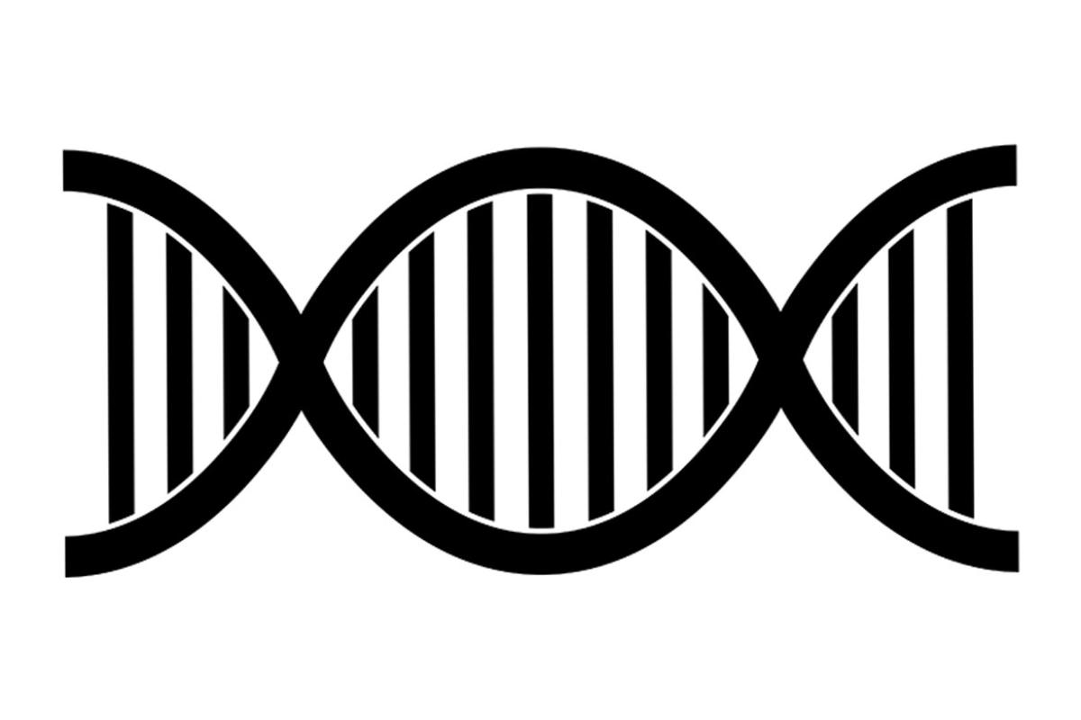 Twisted helix structure abstract model of DNA genes