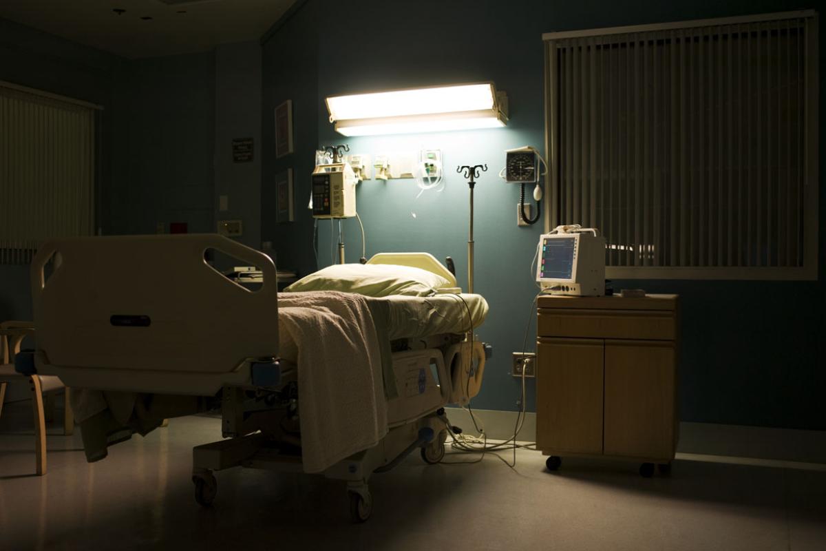 Empty hospital room