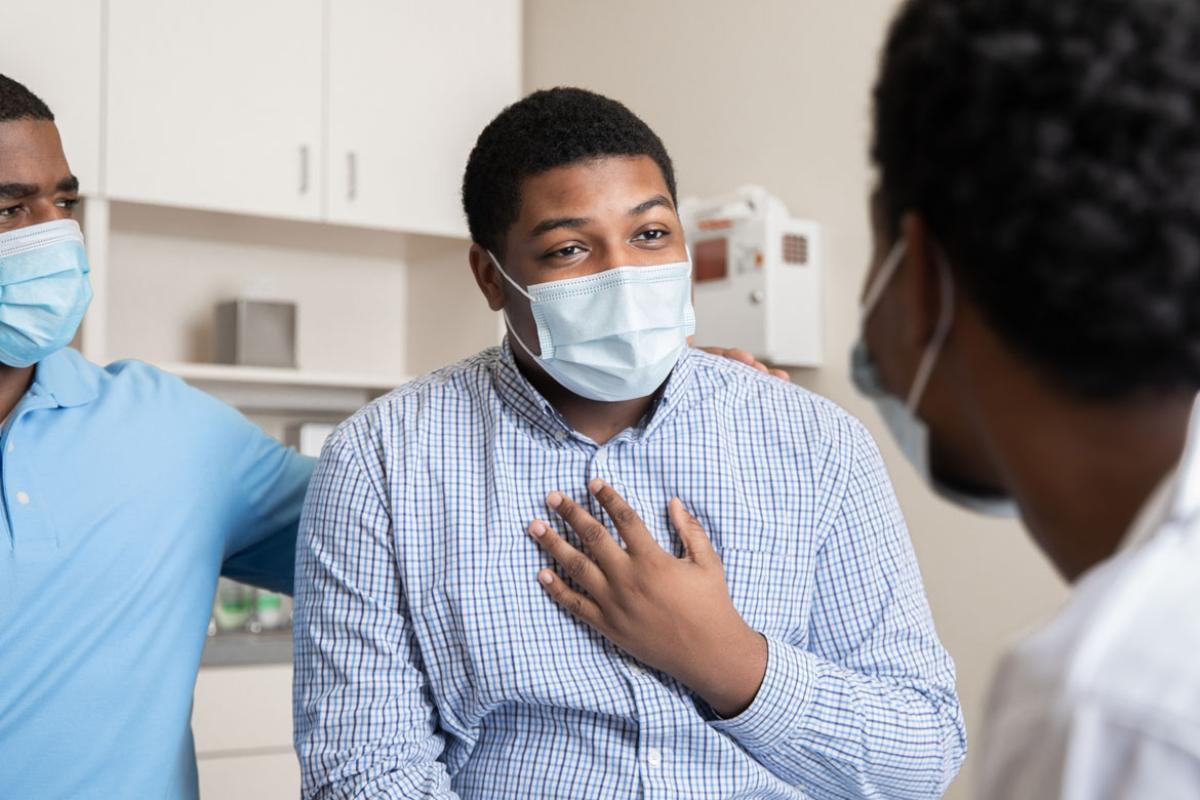 Patient and physician speaking