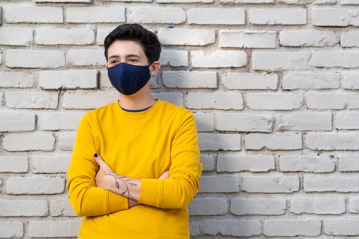 Person in a face mask