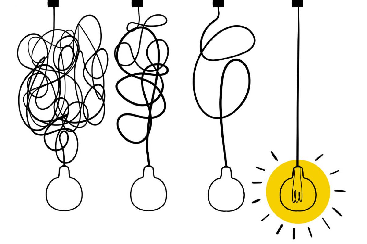 Row of four lightbulbs