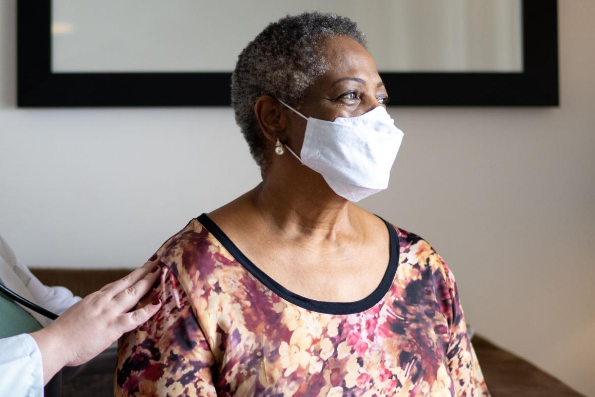 Person in a physician's office