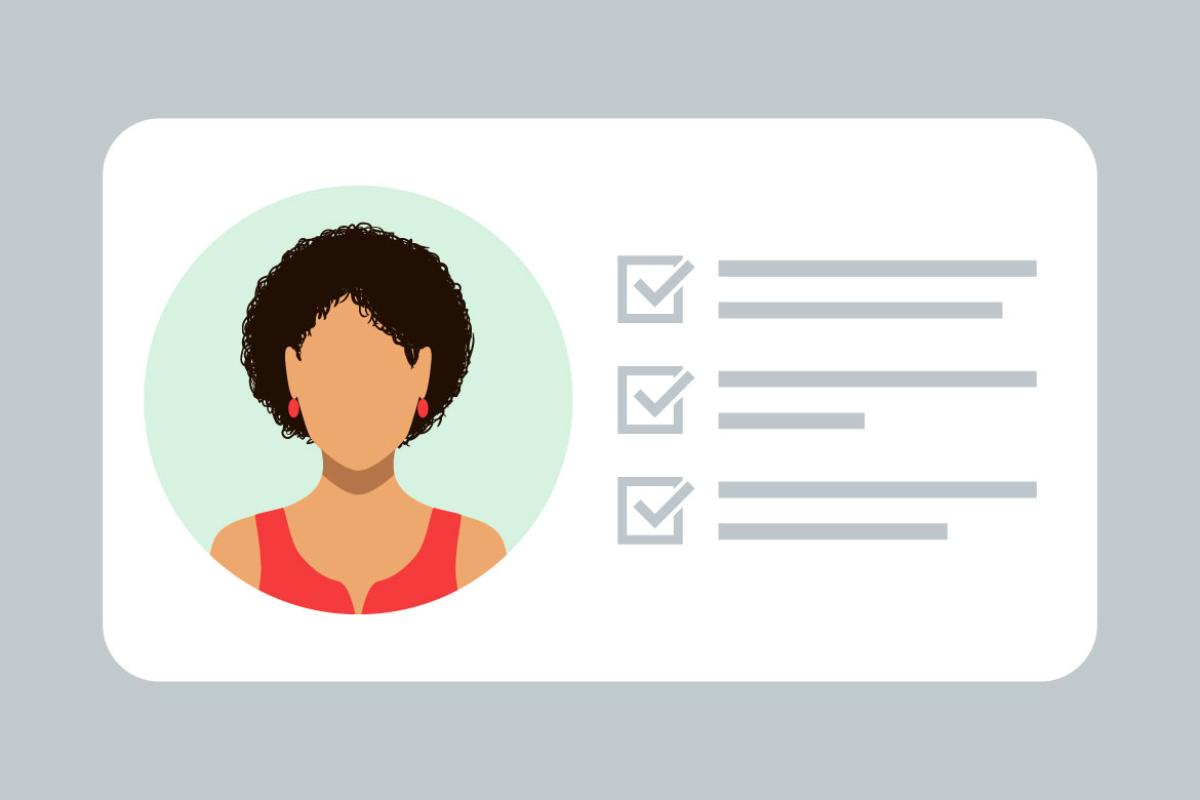 Profile picture with tick check marks