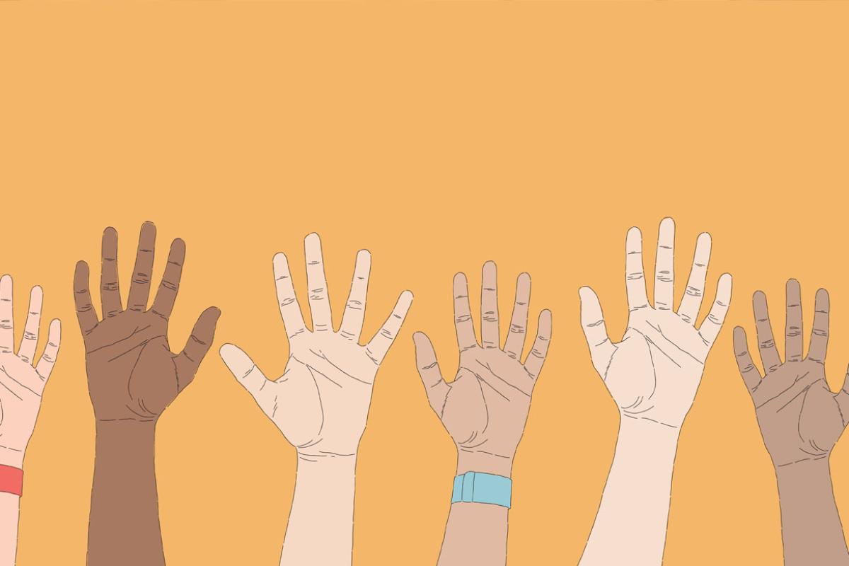 Raised hands
