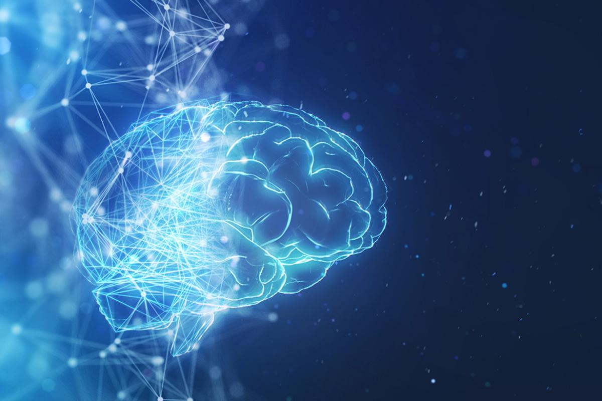 Abstract image of AI brain