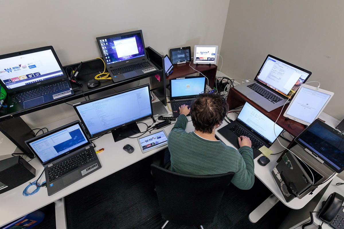 Aspiritech employee conducting QA testing