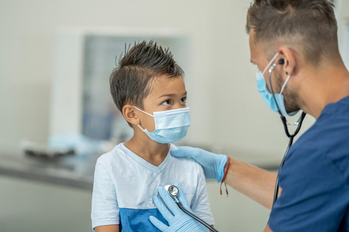 Young child and physician