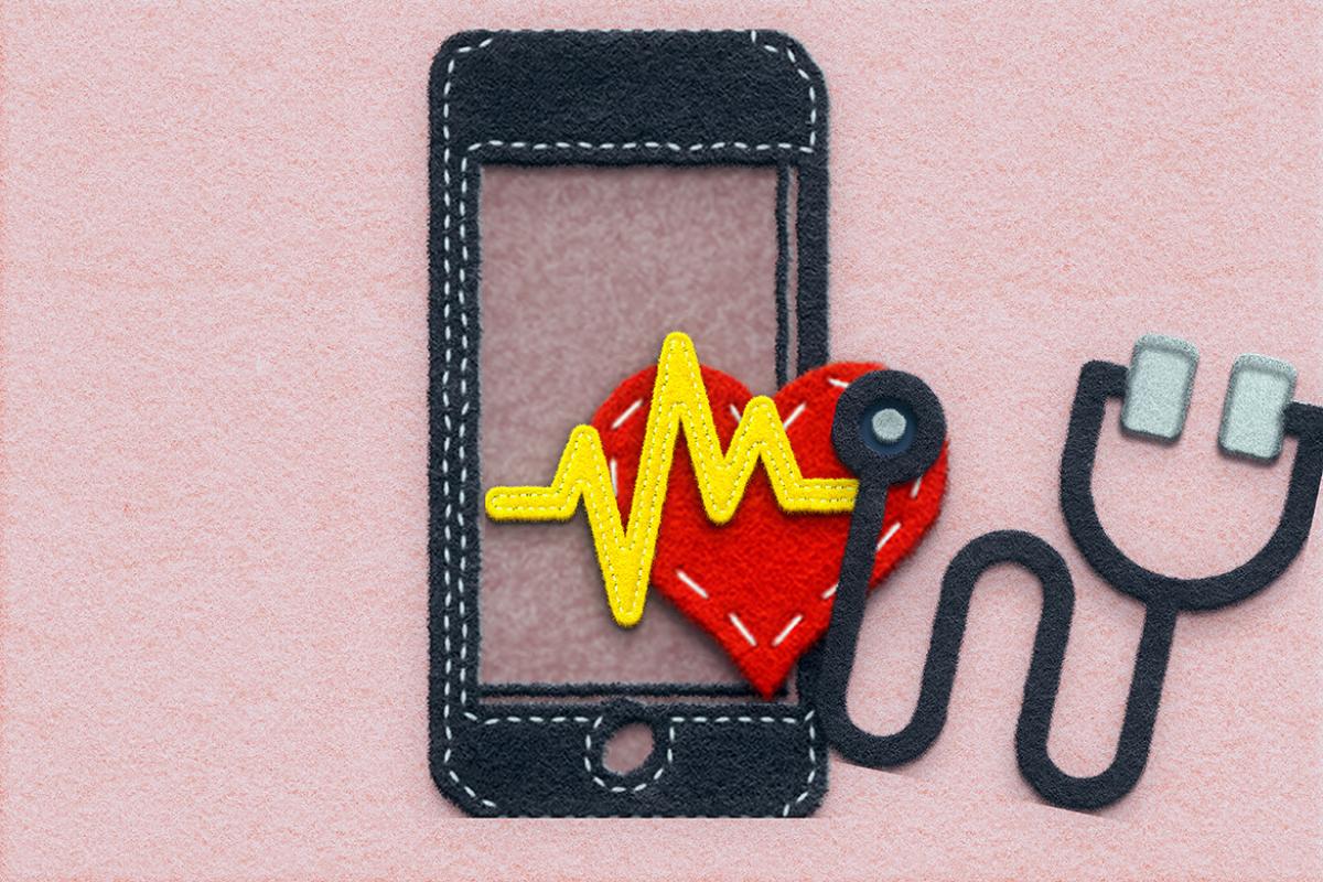 Stethoscope and smartphone