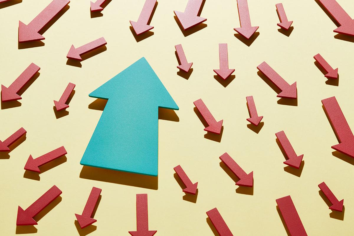 Arrows in different directions