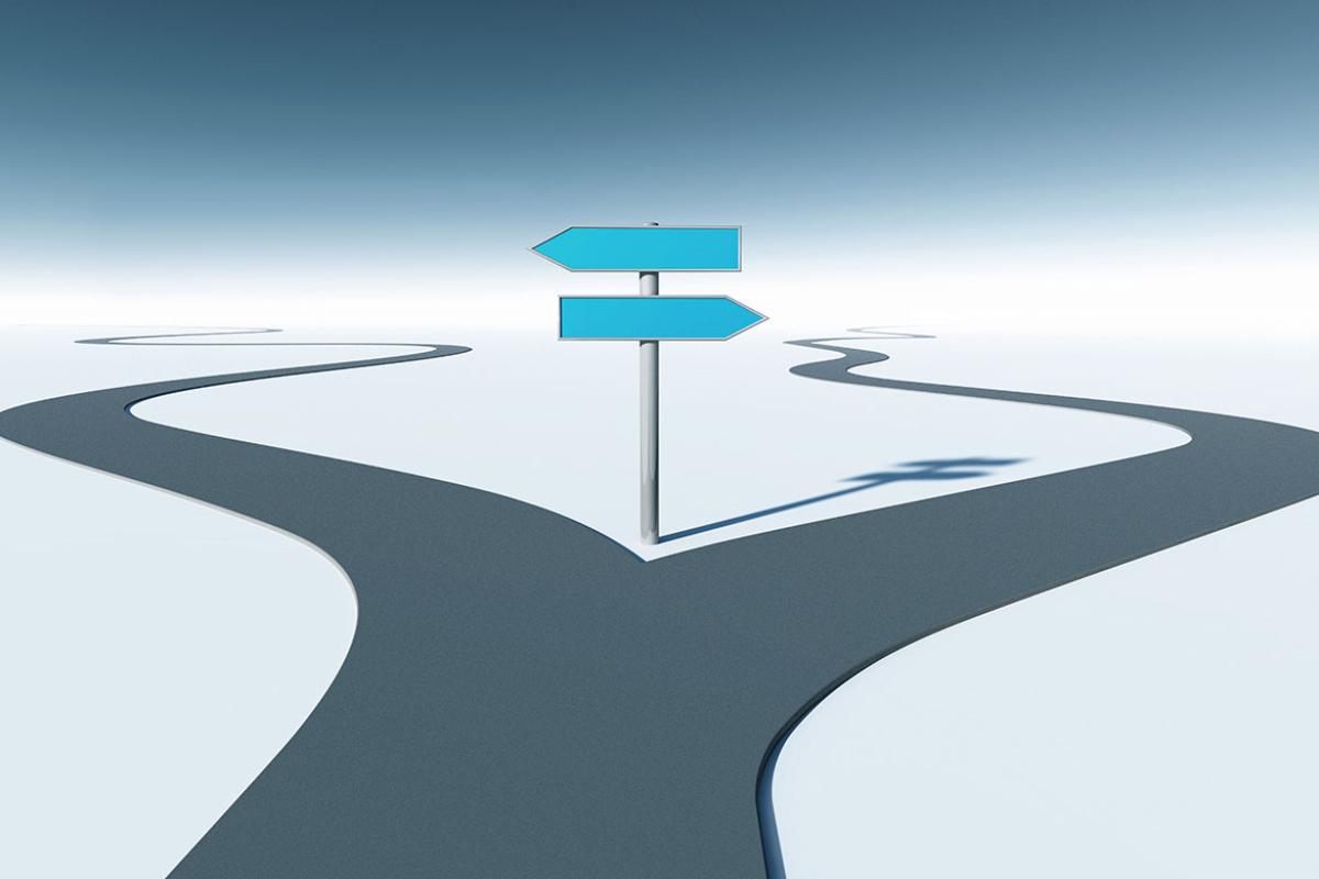 Diverging roads