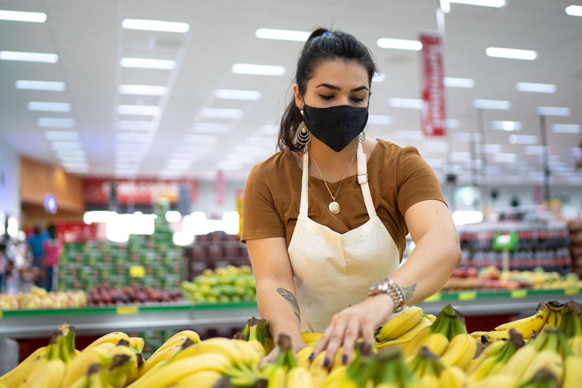 Person in grocery store