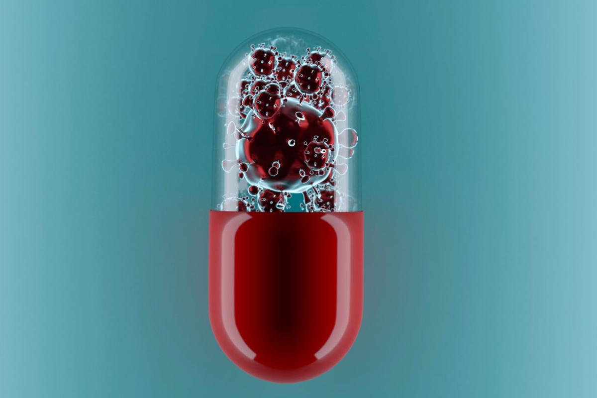 Capsule containing virus