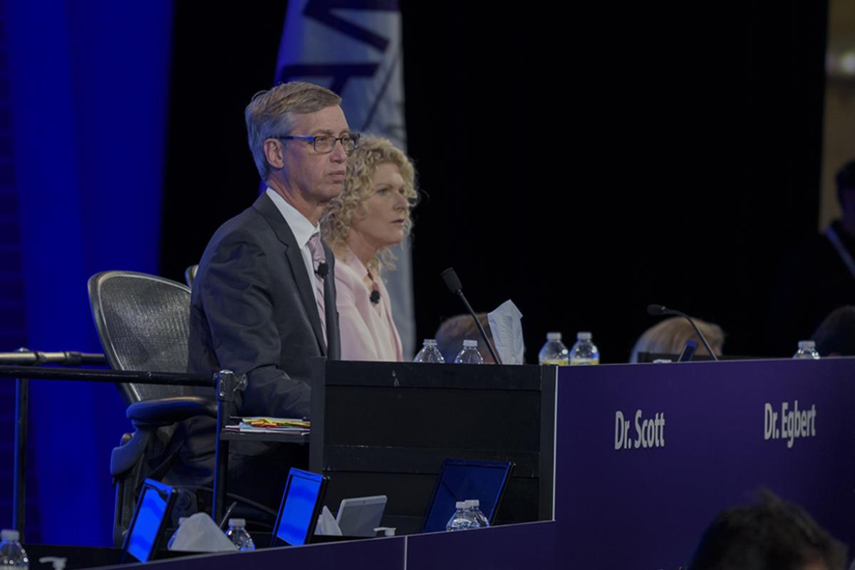 Speaker and vice speaker at the 2022 Annual Meeting of the House of Delegates