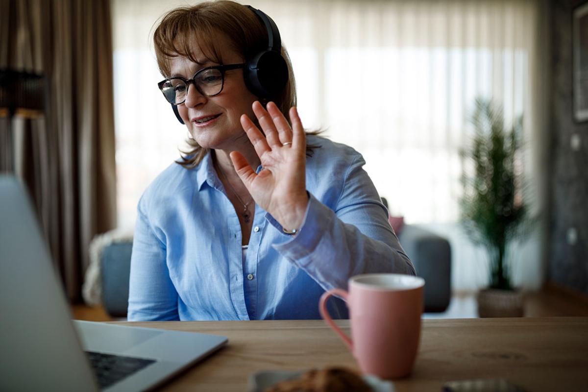 Patient attending a telehealth appointment