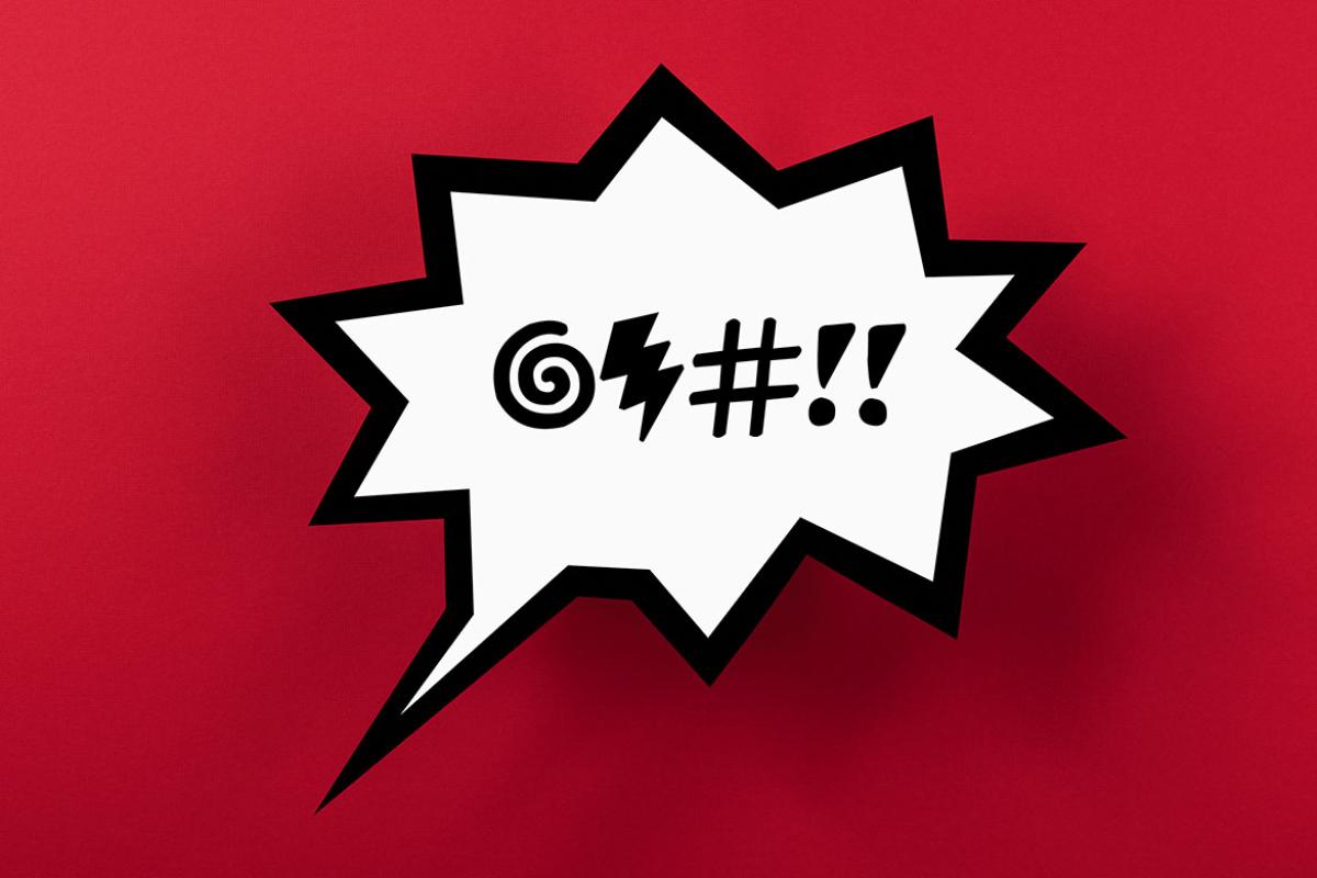 Curse speech bubble against