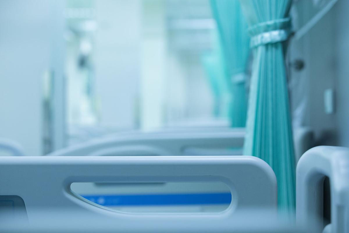 Empty hospital bed