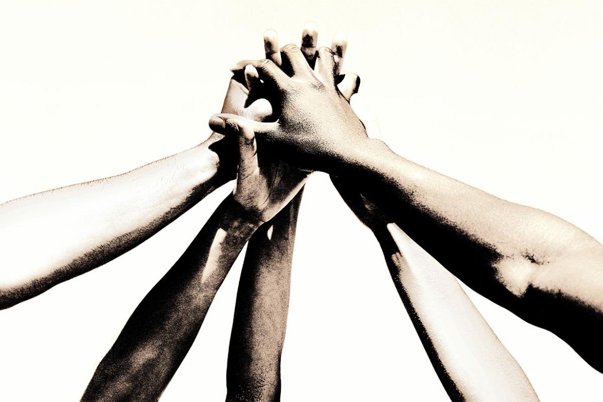 Hands in a high five