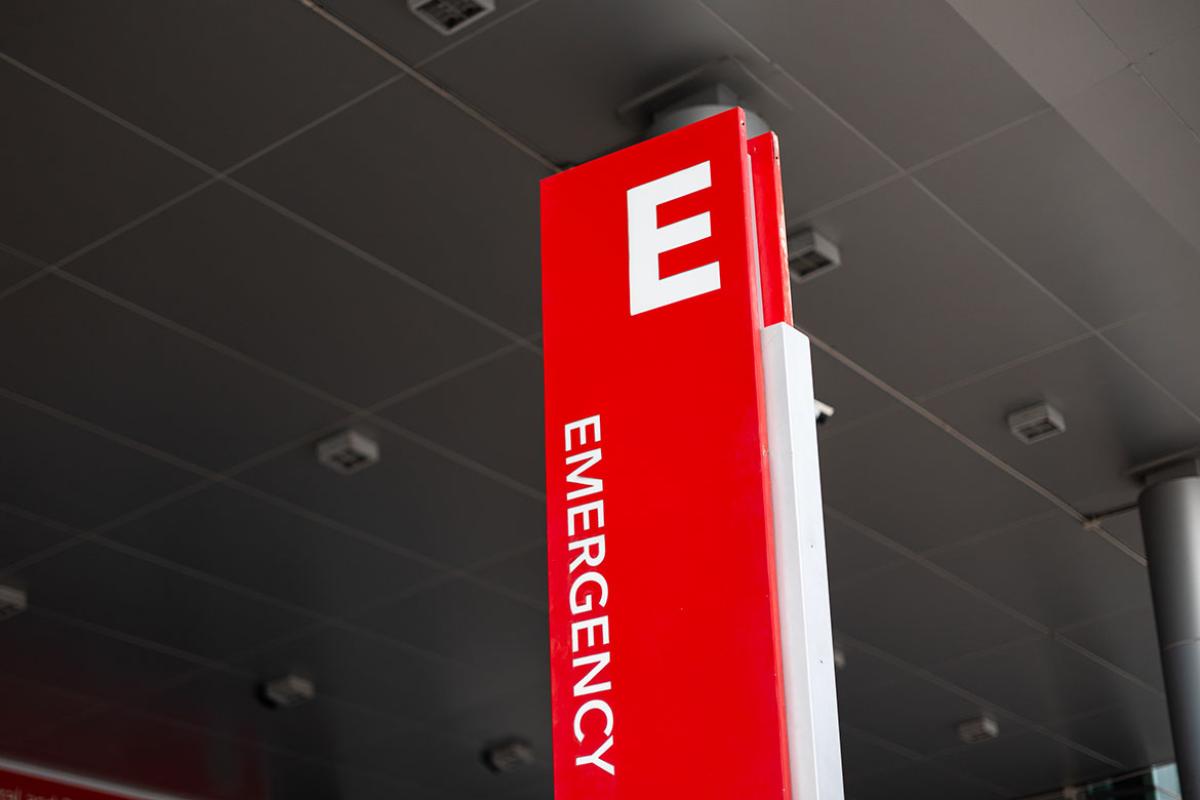 Emergency room sign