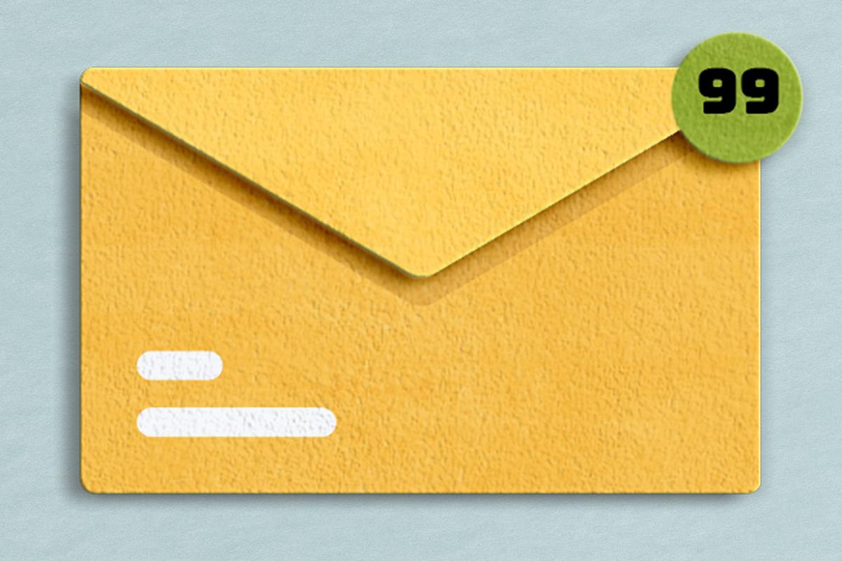 Envelope with email notification