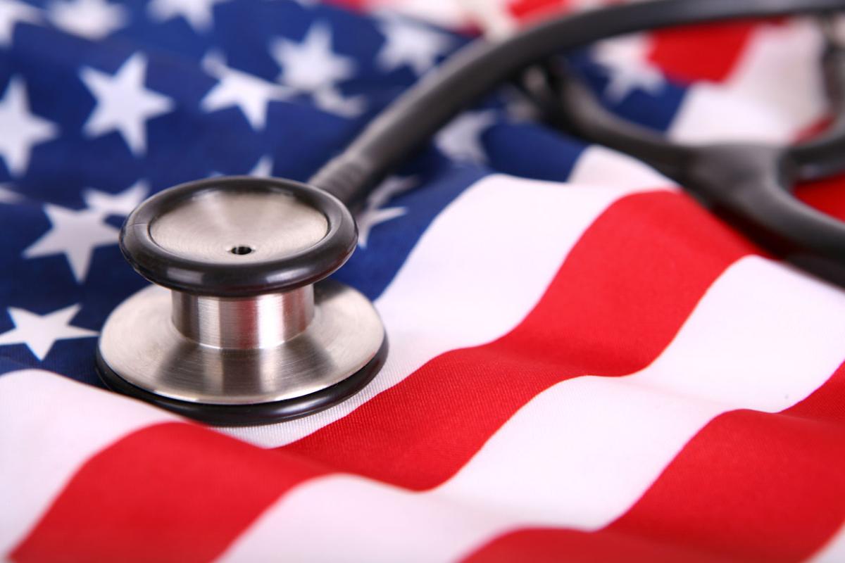 Stethoscope on U.S. flag
