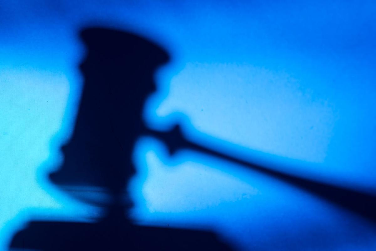 Blurry image of judge's gavel
