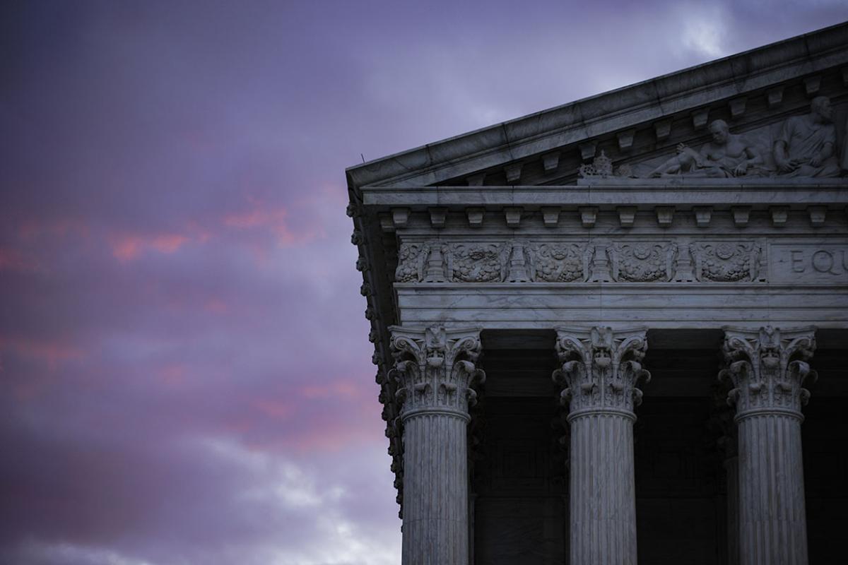 U.S. Supreme Court building at dawn