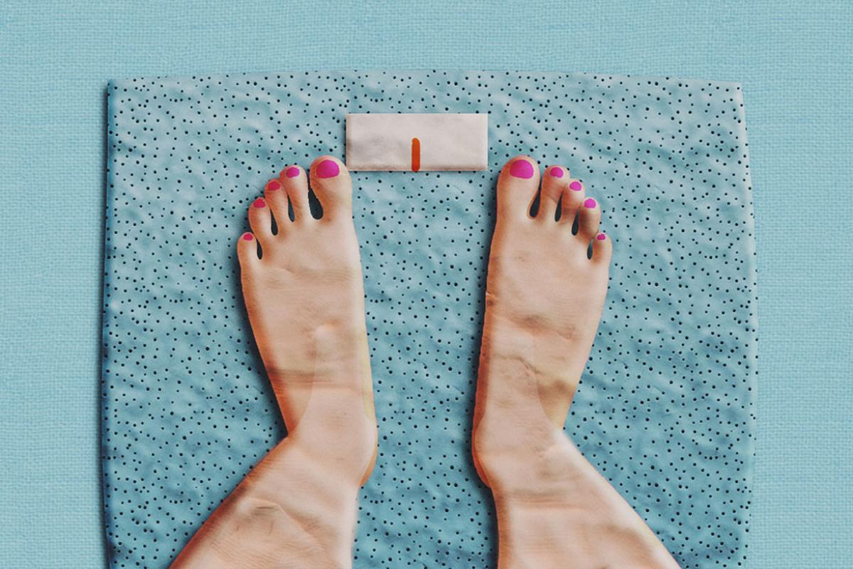 Feet on a scale