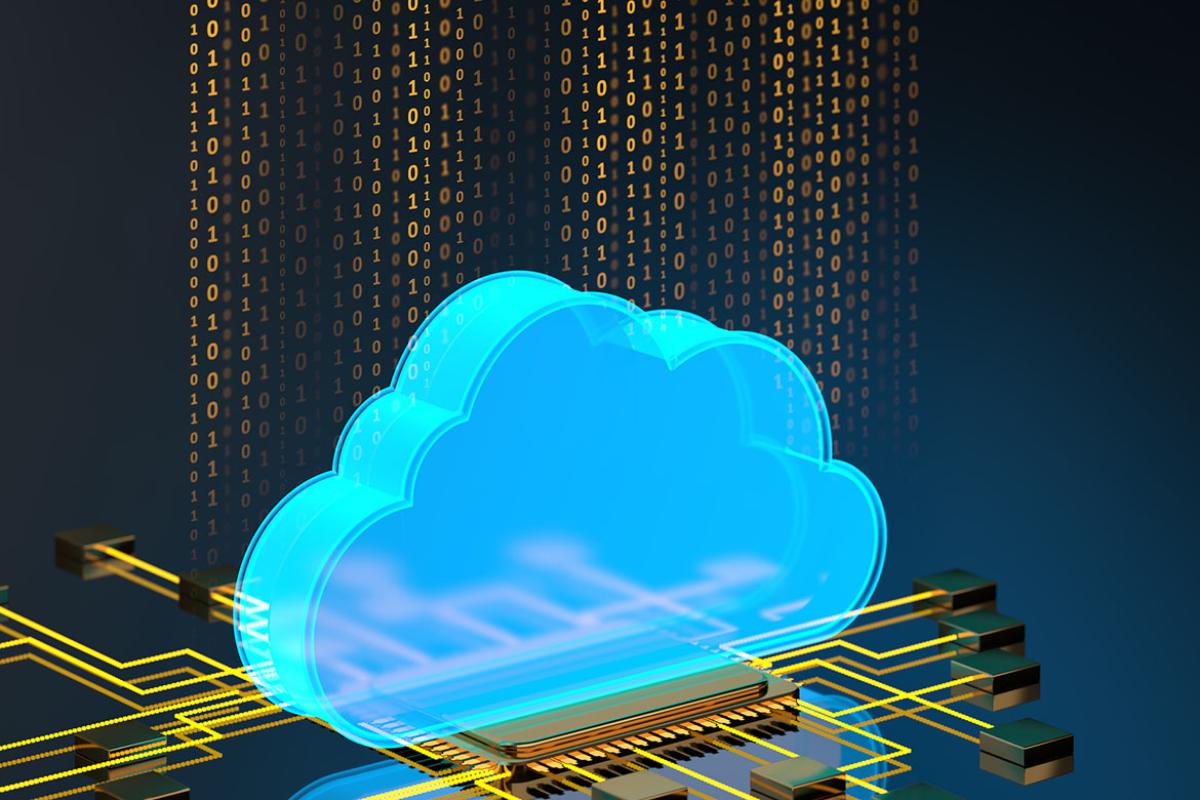 Cloud descending on data