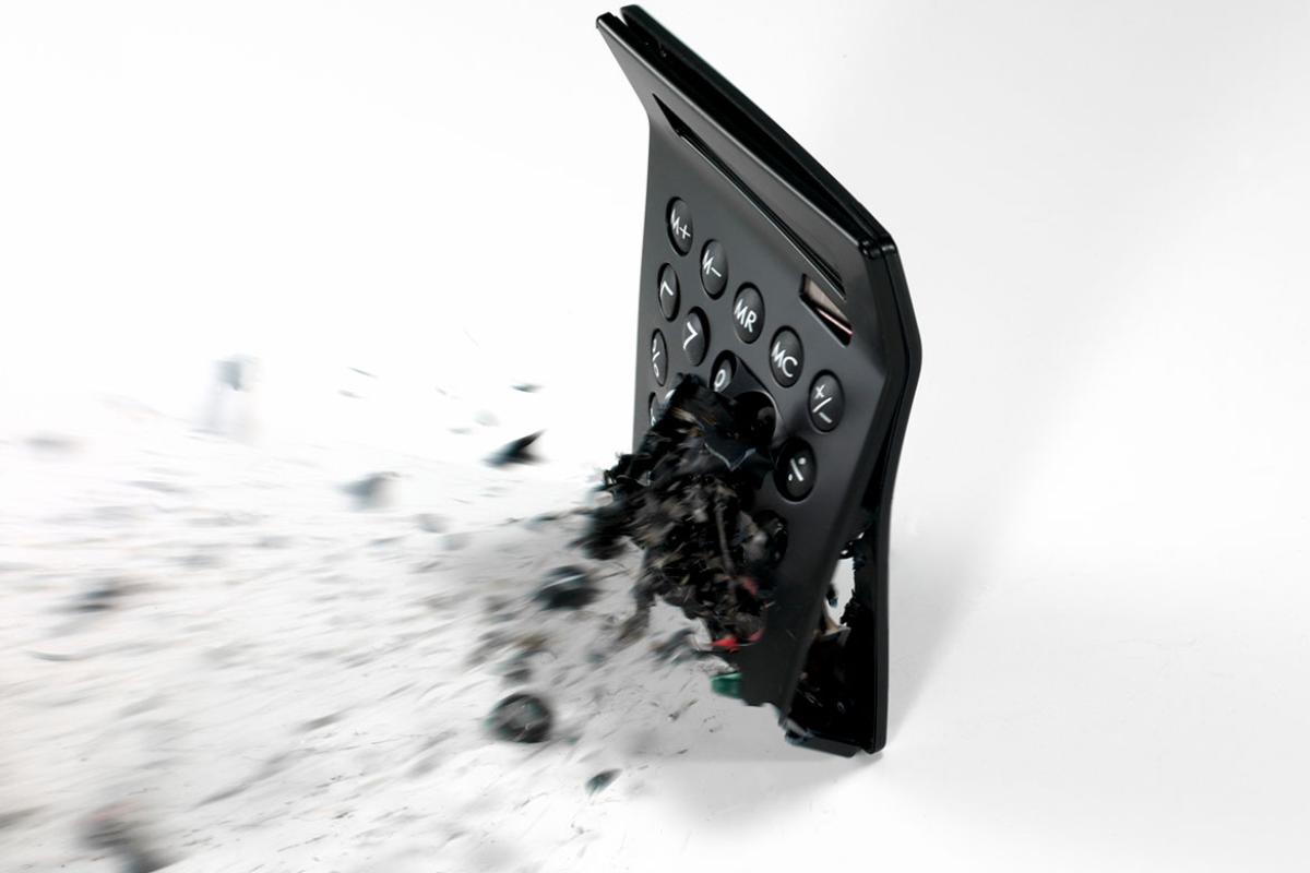 Exploding, broken calculator
