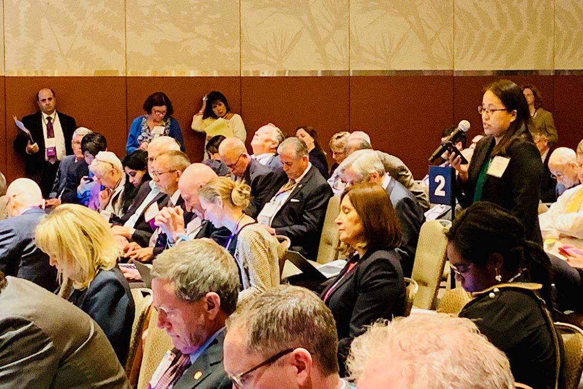 Shannon Zullo, MD, speaking at a meeting