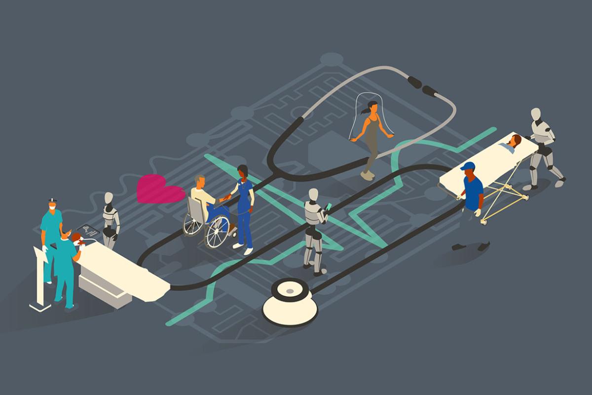 Robots assist health care professionals and patients