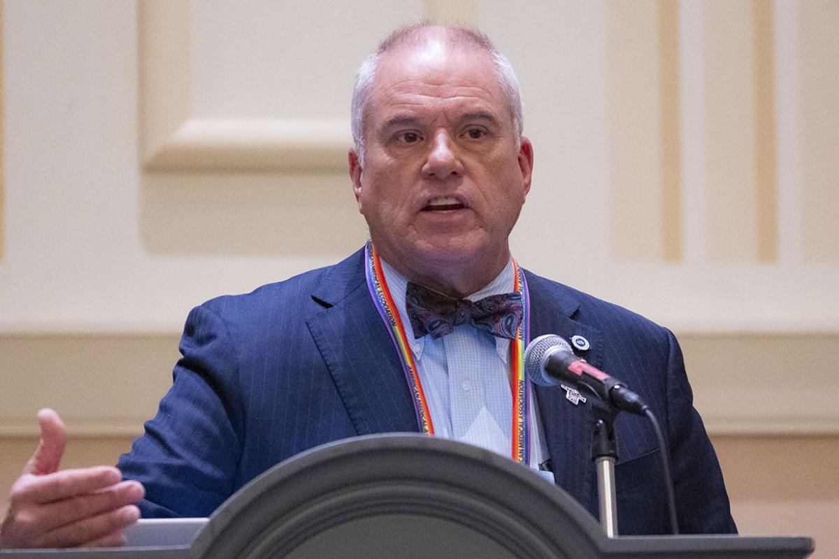 Donaldo Hernandez, MD, at the 2023 AMA Interim Meeting