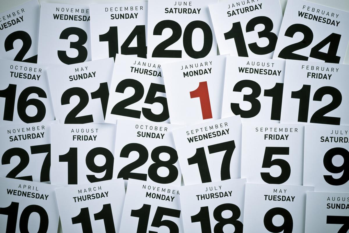 Calendar dates