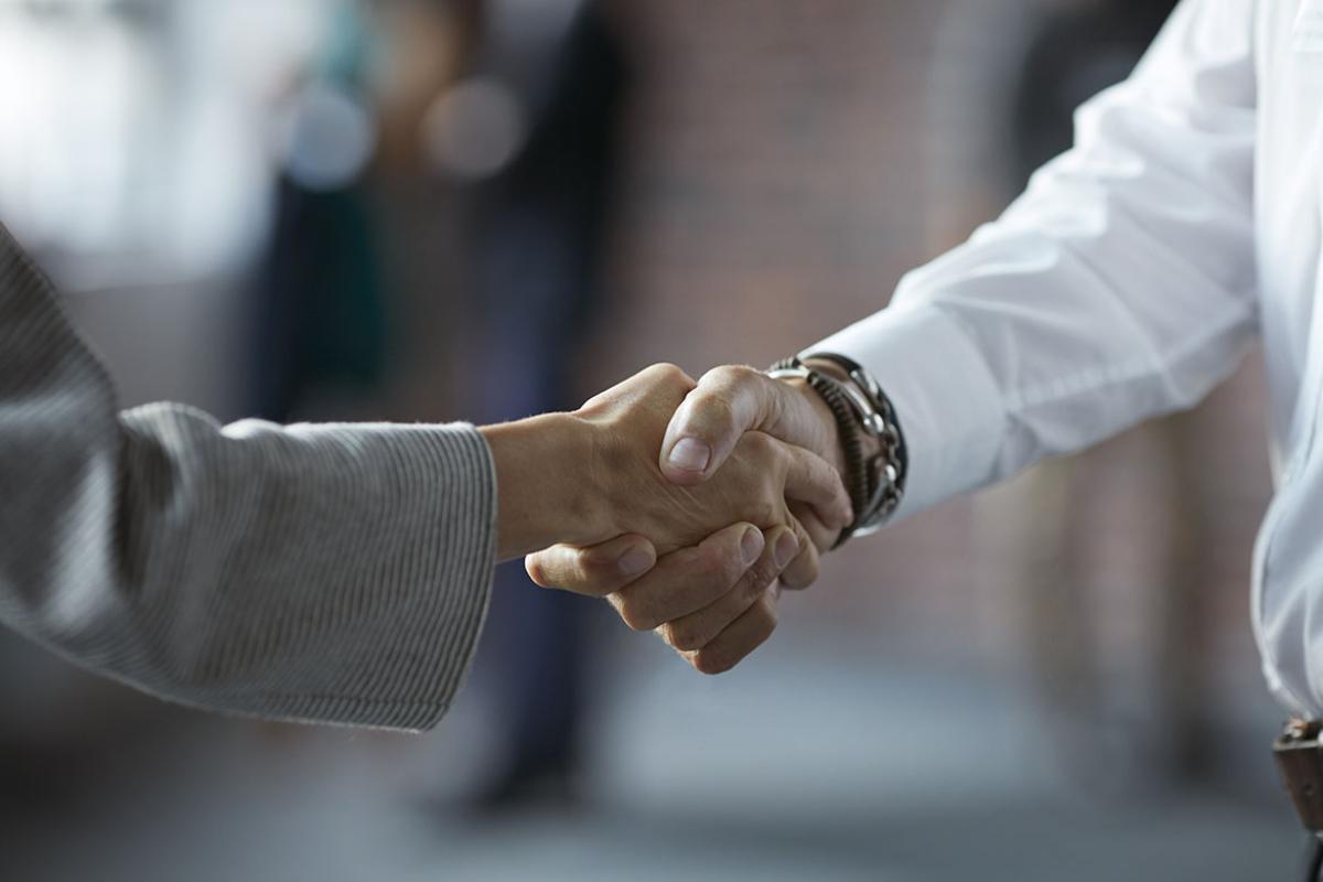 Shaking hands
