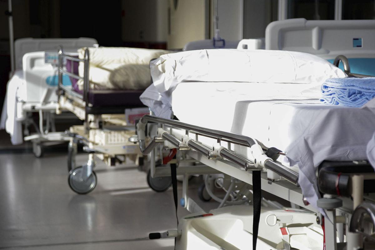 Empty hospital beds