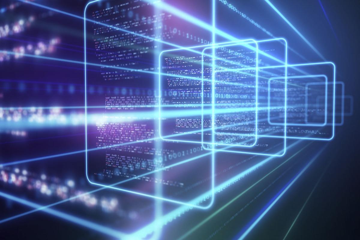 Projected screens of data