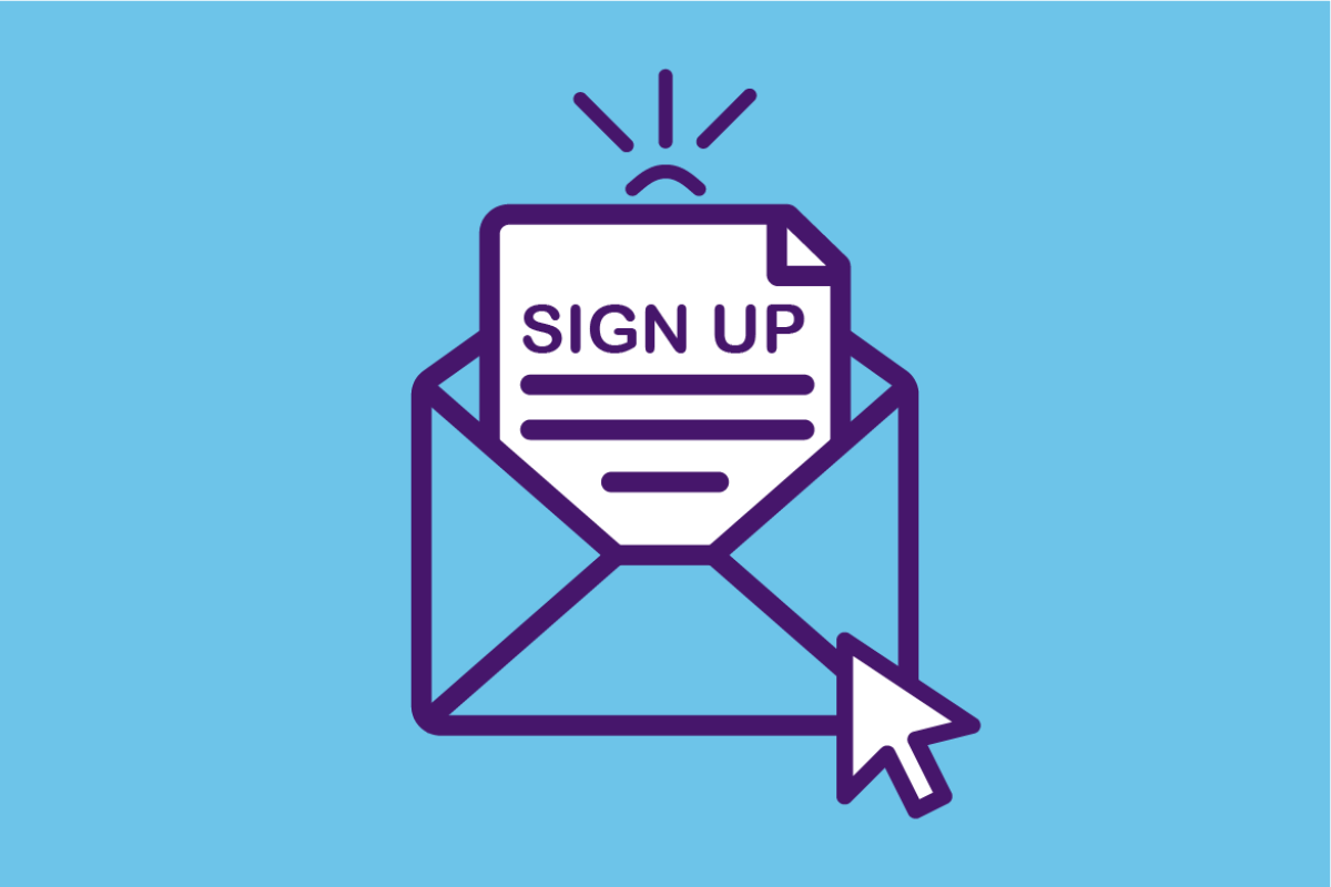 Newsletter icons: Email newsletters