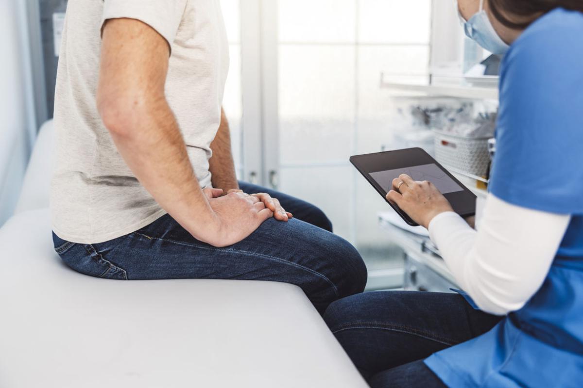 Patient and physician in an appointment