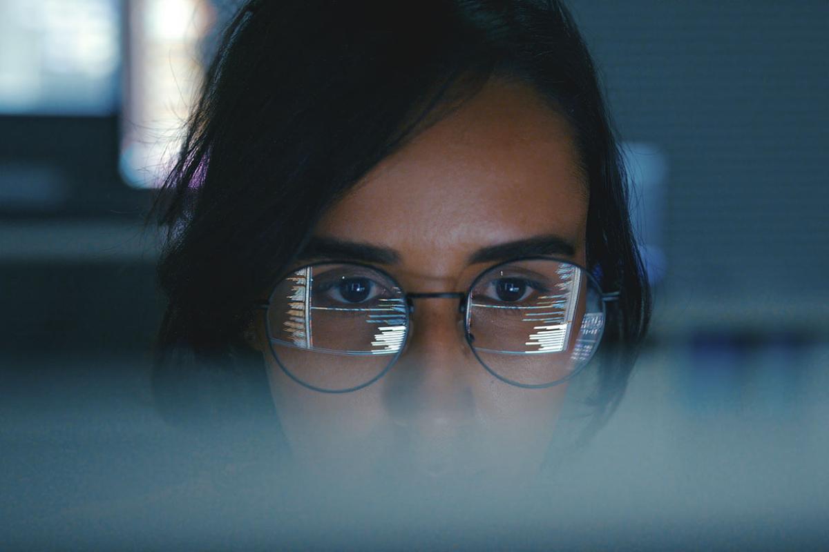 Person working at a computer