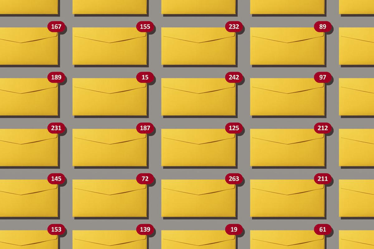 Multiple unread email notifications on envelopes