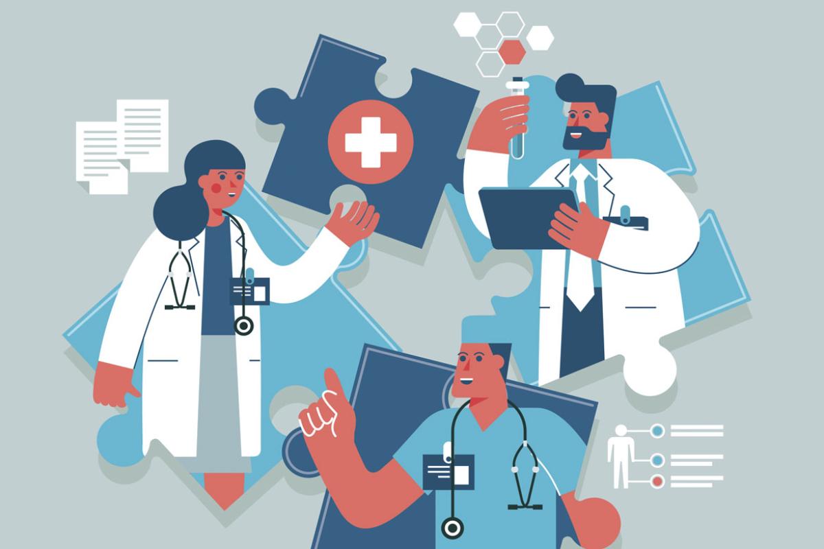 Doctors and nurses in health care