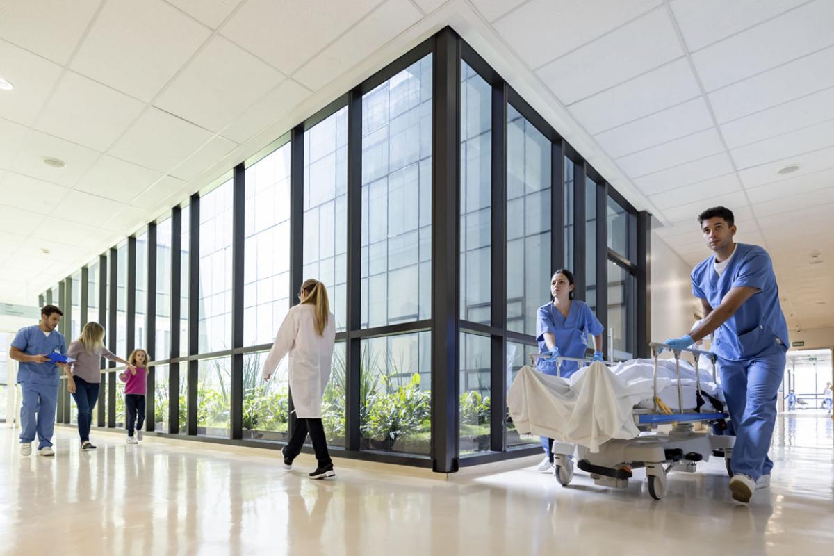 Doctors assisting patients at the hospital
