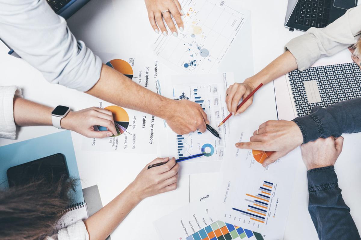 Business team working together at office